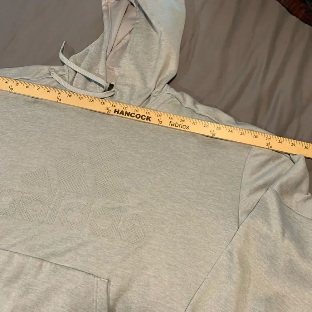 Adidas Men's/ Adult climawarm Grey logo hoodie xxl